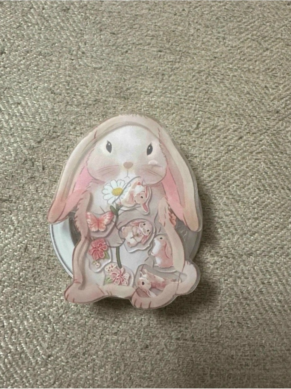 🐰Lop Ears Rabbit Quicksand Style Rotatable Popsocket🐰 - Picture 7 of 9